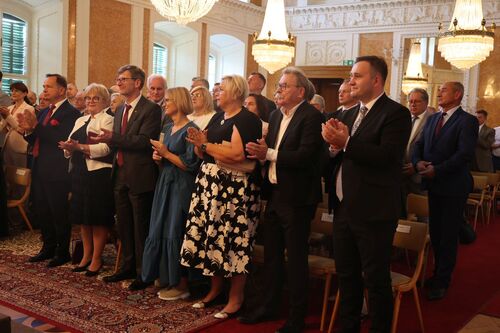 Sesja Sejmiku Województwa Podkarpackiego ustanawiająca błogosławioną Rodzinę Ulmów patronem województwa – Łańcut, 7 lipca 2024. Fot. Katarzyna Gajda-Bator (IPN)