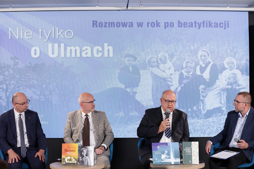 Dyskusja panelowa w rocznicę beatyfikacji Rodziny Ulmów – Warszawa, 9 września 2024. Fot. Mikołaj Bujak (IPN)