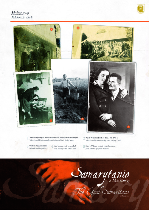 Panel wystawy „Samarytanie z Markowej. Ulmowie – Polacy zamordowani przez Niemców za pomoc Żydom”