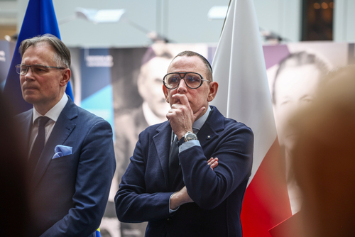 W Parlamencie Europejskim opowiedzieliśmy o Polakach ratujących Żydów w czasie II wojny światowej. Na zdj. wiceprzewodniczący European Jewish Association Alex Benjamin – Bruksela, 24 marca 2026. Fot. Sławek Kasper (IPN)