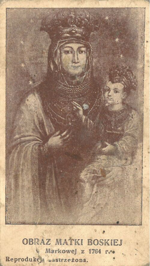 Obraz Matki Boskiej z Markowej z 1764 r. (ze zbiorów Mateusza Szpytmy)