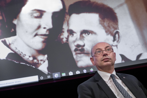 „Od Markowej do Watykanu” – rozmowa z dr. Mateuszem Szpytmą, badaczem historii rodziny Ulmów, zastępcą prezesa IPN – Warszawa, 1 czerwca 2023. Fot. Sławek Kasper (IPN)