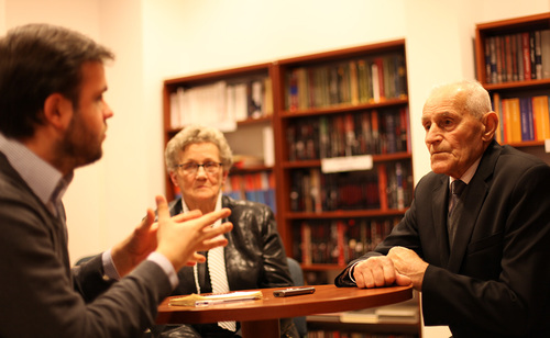 Rozmowa z Eugeniuszem Szylarem, Sprawiedliwym z Markowej. Fot. Marcin Jurkiewicz (IPN)