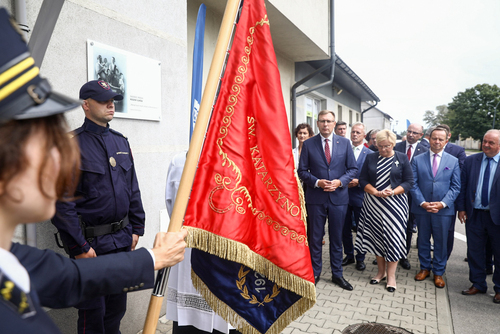 Dworzec PKP w Łańcucie otrzymał imię Rodziny Ulmów. 30 sierpnia 2023. Fot. Sławek Kasper (IPN)
