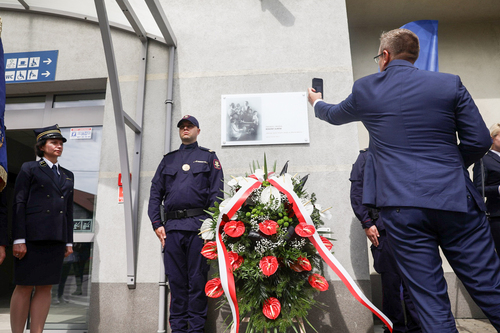 Dworzec PKP w Łańcucie otrzymał imię Rodziny Ulmów. 30 sierpnia 2023. Fot. Sławek Kasper (IPN)