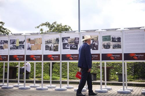 Prezentacja wystawy „Samarytanie z Markowej. Ulmowie – Polacy zamordowani przez Niemców za pomoc Żydom” w Częstochowie – 2 września 2023. Fot. Sławek Kasper (IPN)