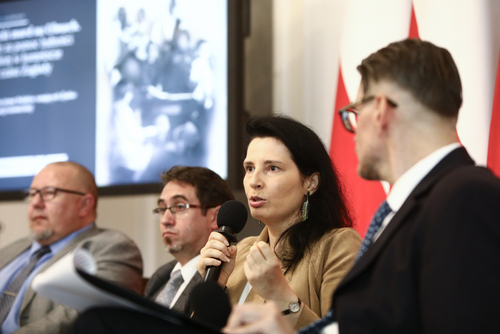 Konferencja naukowa „Niemiecki mord na Ulmach. Represje za pomoc ludności żydowskiej w kontekście realiów czasu Zagłady” w Warszawie – 7 września 2023. Fot. Sławek Kasper (IPN)