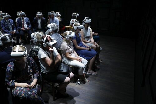 Premierowy pokaz immersyjnej etiudy filmowej „Świadectwo poMOCY” – Rzeszów, 9 września 2023. Fot. Mikołaj Bujak (IPN)