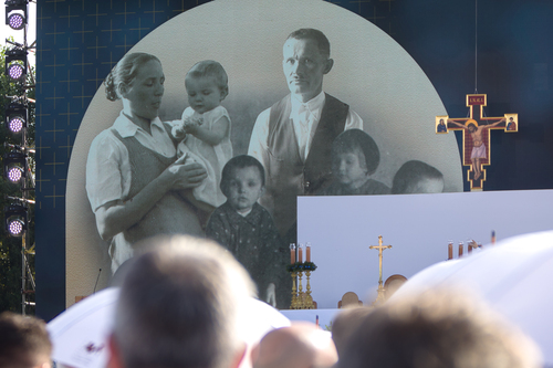 Uroczystość beatyfikacyjna rodziny Ulmów w Markowej – 10 września 2023. Fot. Sławek Kasper (IPN)