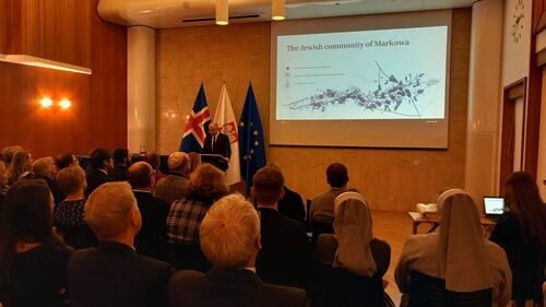 Spotkanie poświęcone rodzinie Ulmów w siedzibie Ambasady RP w Reykjaviku – 28 stycznia 2024. Fot. Blanka Kamińska-Pienkos (IPN)